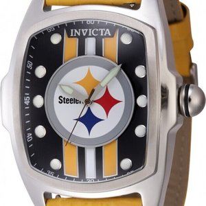 Invicta NFL Pittsburgh Steelers  Men's 47mm Watch Yellow w/ 2 bonus Straps(Rare)